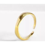 Boutique NEW 14k Yellow Gold Plated 925 Silver‎ Wave Stacking Band Ring, Adjustable Photo 11