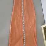 House Of CB London Peach Orange Stretch Bodycon Ribbed Sweater Maxi Skirt Medium Photo 7