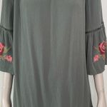 Knox Rose Sage Green Embroidered Floral Dress Photo 1