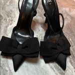 ZARA  Women's Black Heels with Bow Accent Slingback Sz 39 (8.5) Photo 5