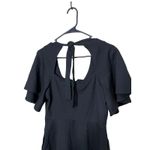 Voodoo Vixen Black Flutter Sleeve Button Front Tie Back Cutout Dress Size L Size L Photo 6