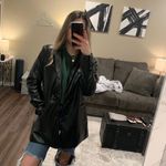 Joie  black vegan leather blazer size small‎ Photo 2