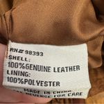 Pamela McCoy Brown Asymmetrical Midi Pencil Skirt leather size medium fringe Photo 5