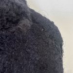 SMYTHE Augen Hand Knit Split Collar Crop Sweater Black Small Photo 4