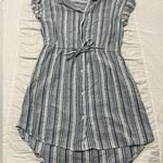 Japna  Pinstripe Linen Shirt Dress. Size Large. Photo 0