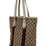 Gucci GG Canvas Web Jolicoeur Tote includes monogrammed GG Black Dust Bag Photo 1