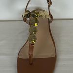 Marc Fisher New!  ‘Caylie’ Brown Sandal Coin-Chain T-Strap Women’s Size 9.5M Photo 7