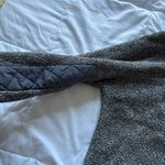 Womens Size XL Fleece Jacket Gray Blue Zip Pockets Winter Fall High Neck Photo 8