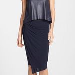 Bailey 44 bird of paradise popover sleeveless sheath leather top dress  Photo 1