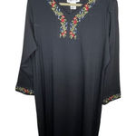 Susan Graver  Embroidered Dress Black NWT‎ Photo 0