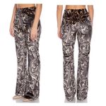 Steele Valerie Velvet Flare Pants in Swirl Pattern Brown Size M Photo 1
