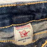 True Religion  Women’s 27x32 Low Rise Bootcut Flap Pocket Dark Wash Blue Jeans Photo 5