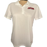 Nike Women’s Dri-fit University Of WKU Basketball White Short Sleeve Polo Medium Photo 0