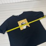 ZARA /Carlson Black High Rise Velour Velvet Pants & Short Sleeve T-Shirt Size L Photo 9