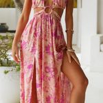 Floral Cut Out Maxi Dress Multi Photo 0