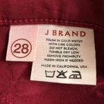 J Brand  Maroon Red Skinny Leg Jeans 28 Photo 6