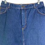 Vintage 80s Gitano Denim Skirt M Dark Wash Jean Pockets Button Zip Size M Photo 1