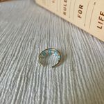 Silver & Blue Bead Pinkie Ring “Bluebell” Toe Tiny Adjustable Bohemian Beach Jewelry Photo 6