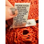 Susan Bristol  Open Knit Crochet Cardigan Sweater Size XL Orange Boho Coastal Photo 6