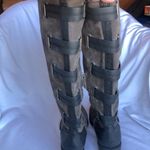 SO  Franzie Tall boots. Suede  and faux leather, side zipper. Size 8 Photo 7