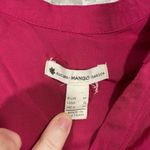 Mango  Autumn Basics Women's Burgundy Button Up Shirt - Size Small - Corpcore Top Photo 3