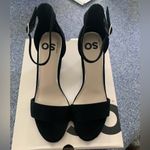 SO Brand New in Box Black Suede Strappy Open Toe Chunky Sandals High Heels 8.5 Photo 3