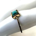 Turquoise blue square dainty ring Photo 2