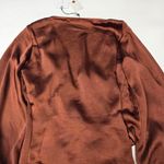 LPA Criss Cross Blouse in Cherry Brown Photo 8