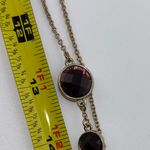 Gold Chain Purple Gem Costume Necklace 16” Long Women’s Photo 1