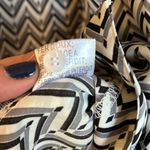 Emma & Ella NEW!  M/L Long Sleeve Button Front Dress Gray Black Ivory Chevron Photo 12