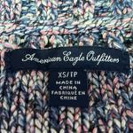 American Eagle Outfitters Gray Knitted Crochet Button Cardigan Sweater Top XS Photo 3