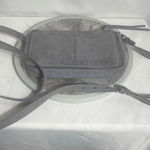 Lucky Brand  Gray Leather Crossbody Bag Adjustable Strap Small Shoulder Purse Photo 0