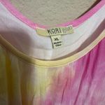 Kori Pink & Yellow Tie Dye Maxi Dress XL  Sleeveless gauzy flowy vacation cruise Photo 3