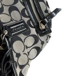 Coach Signature Monogram Handbag Grey Black Canvas Purse F29941 Photo 5
