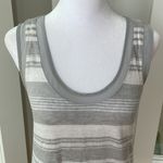 Banana Republic  100% Linen Gray and White Striped Scoop Neck Tank Size XS Photo 1