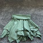 Current Mood  Asymmetrical Green Skirt Photo 1