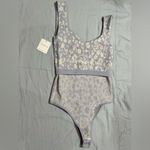 Free People  Women's Printed Clean Lines Thong Bodysuit, Lilac Combo, XS-S Photo 11
