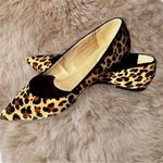 Marc Fisher Flats Calf Fur Leopard Print Ballet Shoes Women’s Size 8.5 Photo 1