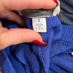 St. John  Collection Blue Santana Knit Pants Stretch Luxury Slim Leg Size 2 Photo 9