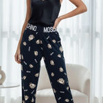 Moschino  Couture Toy Bear All-Over
Print Pajama Pants 
Black L Photo 0