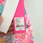 Lilly Pulitzer NWT Pink and Blue Paisley Print Leggings XL Photo 2