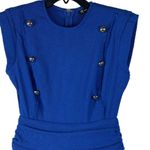 INC International Concepts SZ 6 Cropped Romper Jumpsuit Stretch Pockets Blue Photo 1