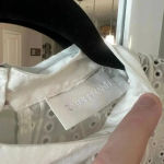 Zimmermann 725  White Cotton Broderie Anglaise Lace Cut Out Smocked Top Size 1 Photo 6