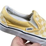 Vans Yellow White Checkered Canvas Slip On Sneakers Women Sz 5.5 Photo 8