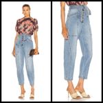 Ulla Johnson ππ Otto Jean Mid Wash Tie Front Button Fly High Rise 4 NWT Photo 4