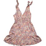 Gypsies & Moondust Boho Mini Dress Small Sleeveless V Neck Tie Shoulder Rayon Photo 8