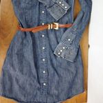 Lucky Brand Denim Western Dress With Vintage Kenneth Cole Belt Photo 3