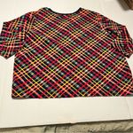 kim rogers Womens Size 2X XXL Multicolored Plaid Cotton Top Shirt Blouse Coastal Photo 9