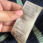 Free People  Easy Street Crop Navy Stripped Sweater XS Coastal Mock Neck Pullover Photo 7