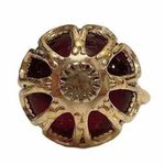 SARAH COV Vintage Dome Red Ring Size 5 Photo 0